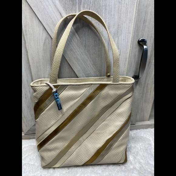 Vintage Sharif Leather Reptile Print Purse Handbag 11”x10” - Picture 1 of 12